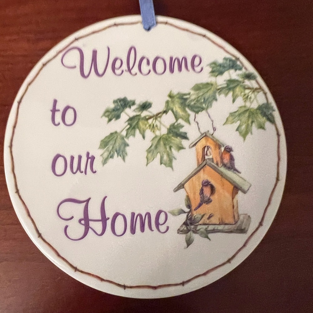 NWOT - “Welcome to Our Home” Ceramic Plaque - Picture 2 of 7